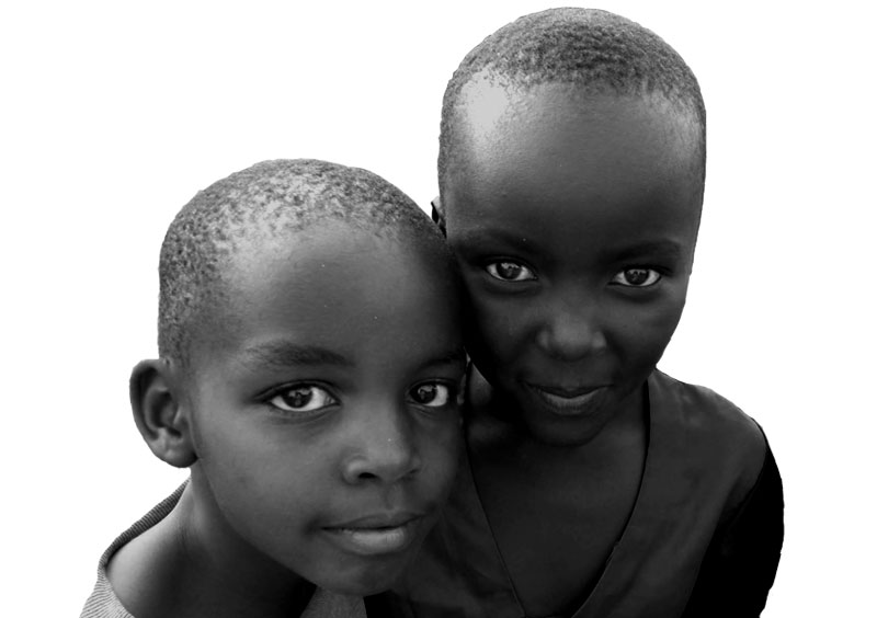 2 young boys, smiling